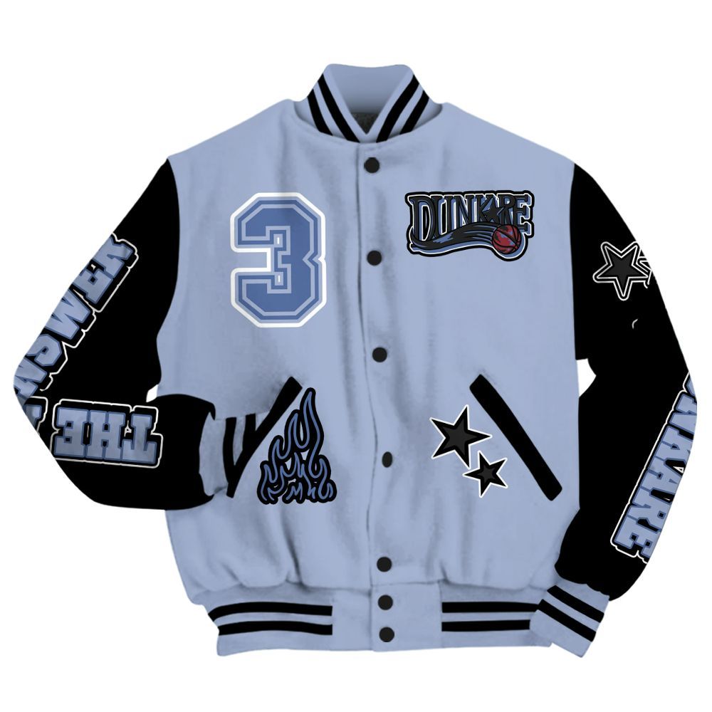 Varsity Jacket To Match Black Metallic 5s - Allen Answer Skeleton All Over Print