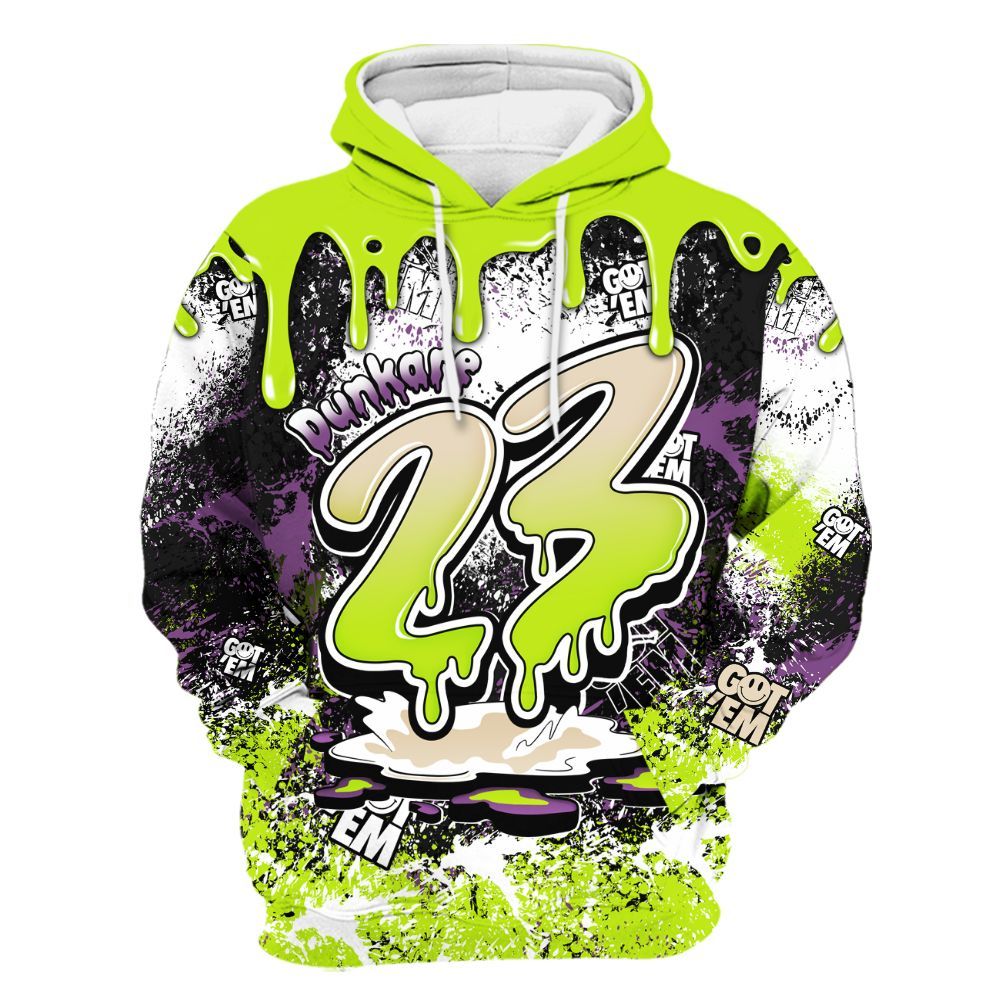 Hoodie To Match GS Black Barely Volt 11s - Dripping 23 Drip All Over Print