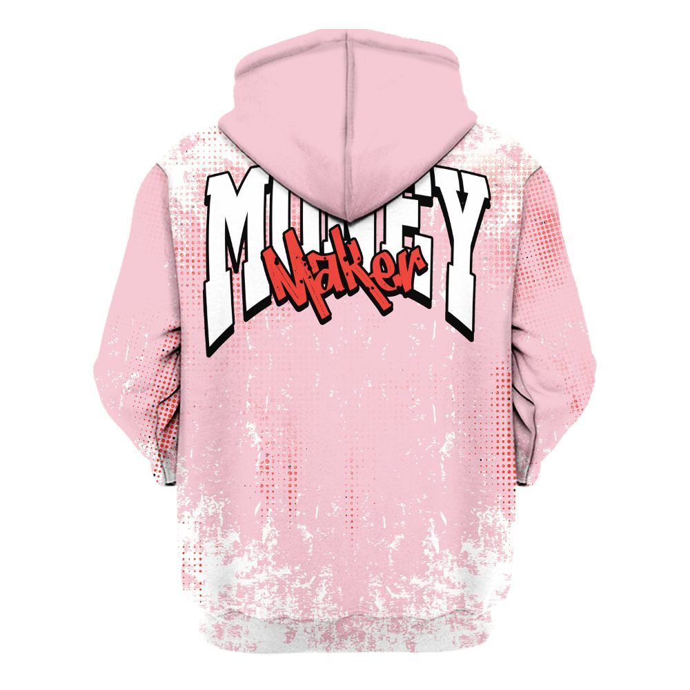 Hoodie To Match Retro Awake Arctic Pink - Move In Silence Money Street Retro All Over Print