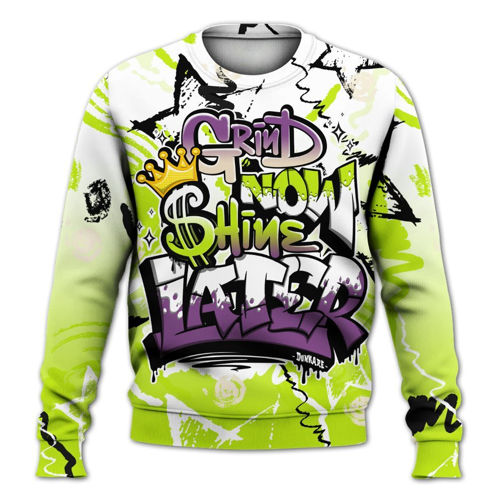 Sweatshirt To Match GS Black Barely Volt 11s - Grind Shine Later Drip All Over Print