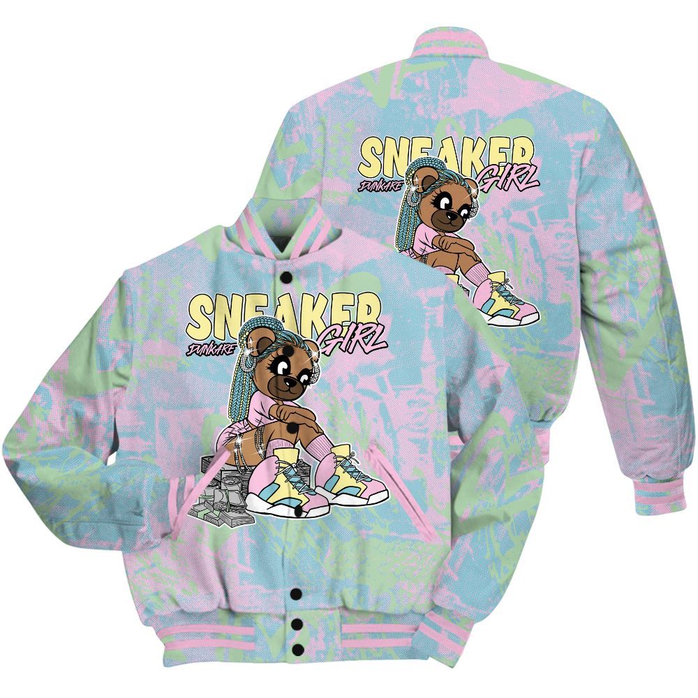 Varsity Jacket To Match SB Dunk Low Visty Shirt - Sneaker Girl Bear Heart Grunge All Over Print
