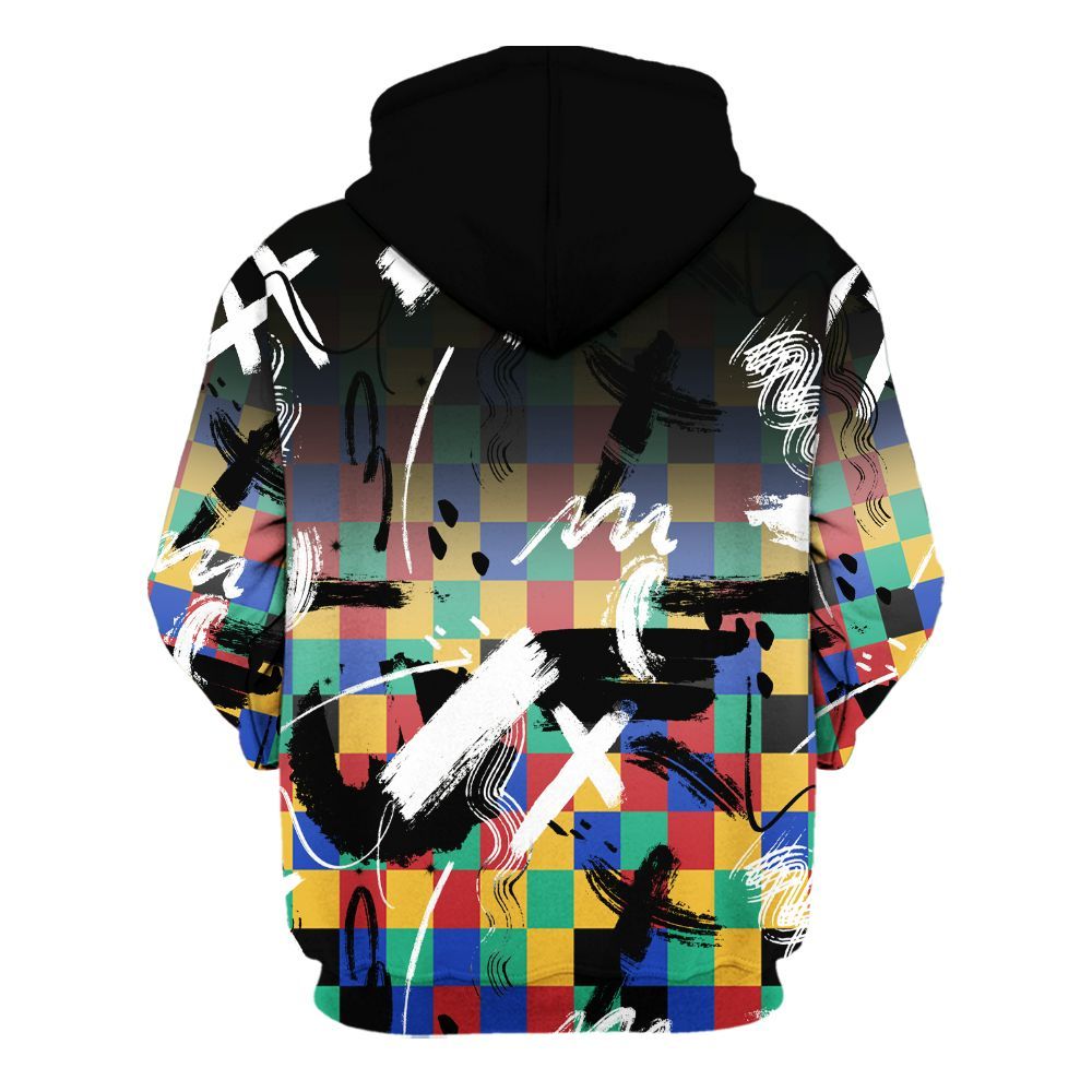 Hoodie To Match Air Rainbow Weave - Money Hustle Grind Pray All Over Print