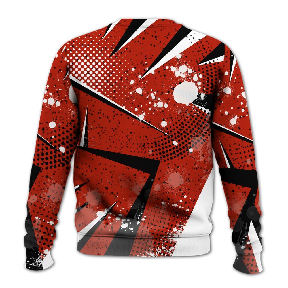 Sweatshirt To Match Red Cement 4s - Poly Trust No One Dripping All Over Print