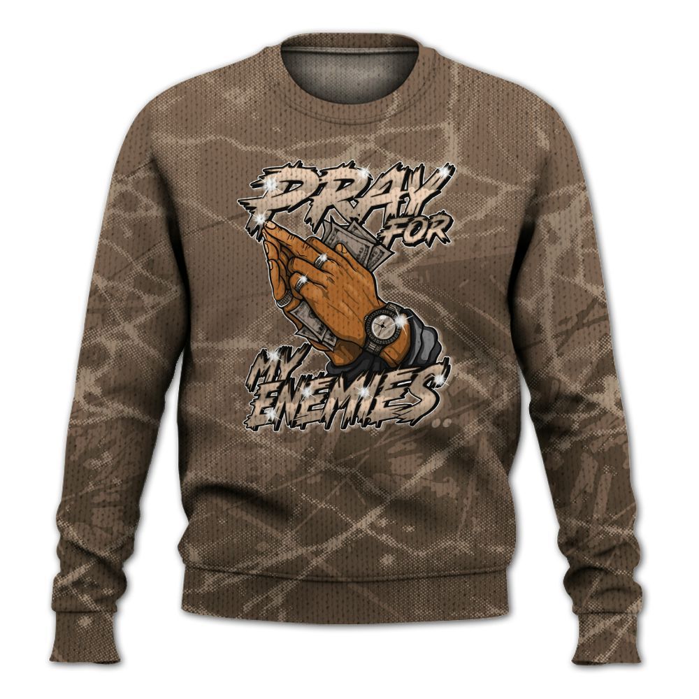 Knitted Sweater To Match Dark Mocha Jack - Prayed For Enemies Graphic