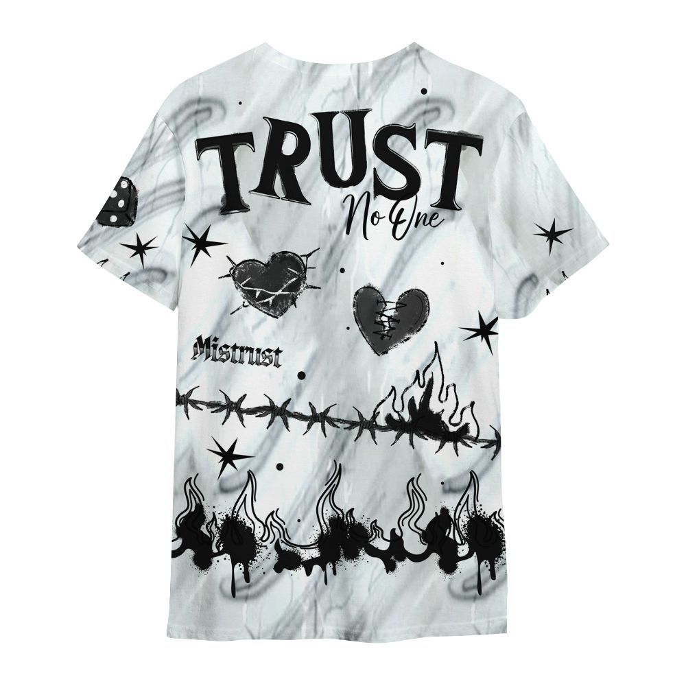 Shirt To Match Air Foamposite Jin Kazama - Trust No One Snake-Bite Doodle Crayon All Over Print