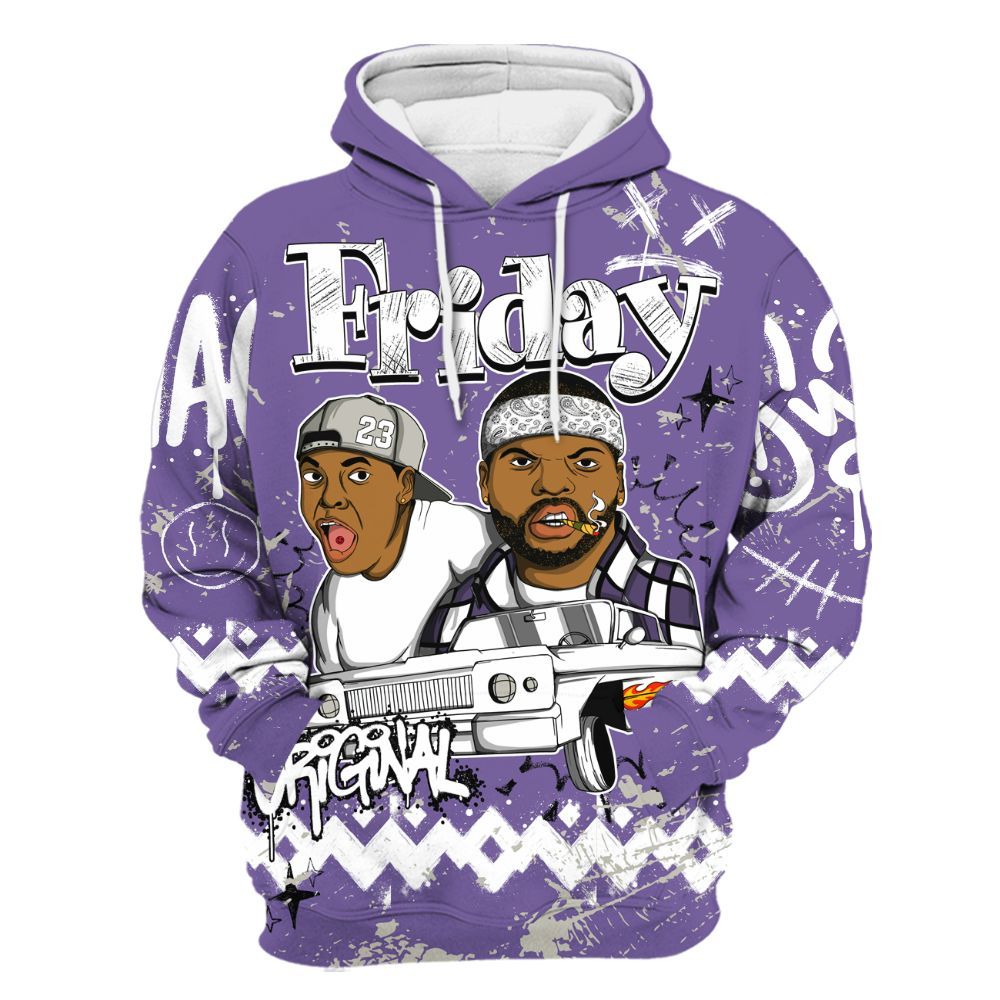 Hoodie To Match Dunk Low Black Raspberry - Friday Sneaker Crayon All Over Print