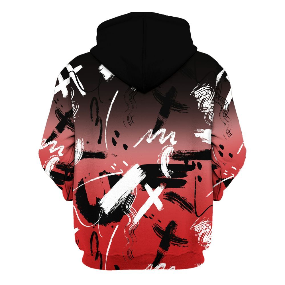 Hoodie To Match Bred Reimagined 4s - Money Hustle Grind Pray All Over Print