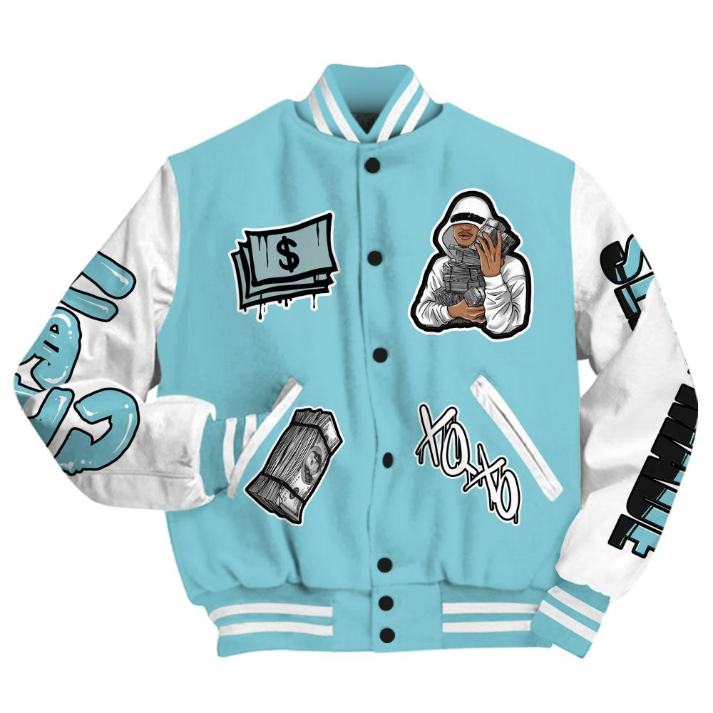 Varsity Jacket To Match Low Legend Blue 11s - Selfmade Unique All Over Print