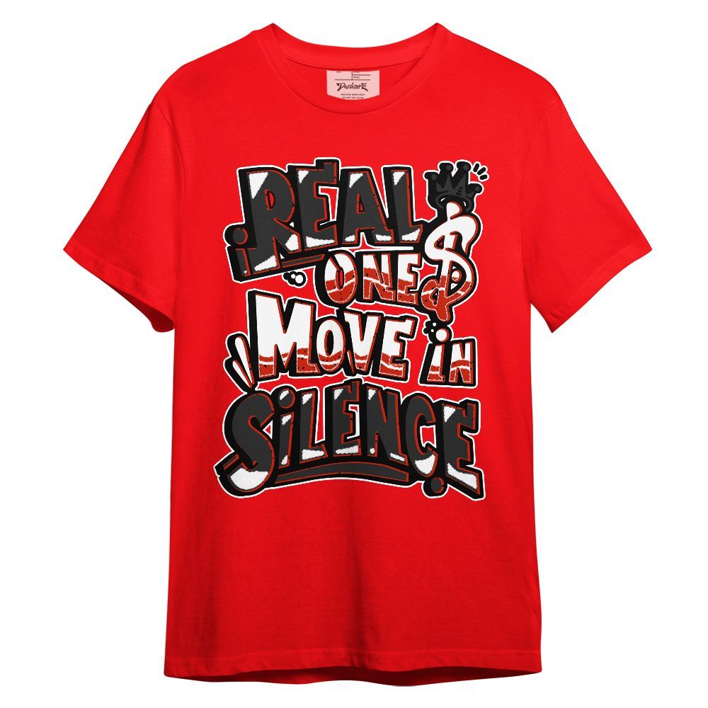 Shirt To Match Red Cement 4s - Ones Move In Silence Graphic Unisex Shirt