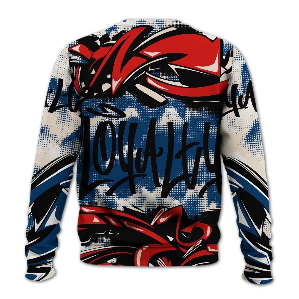 Sweatshirt To Match Retro Rare Air 11s - Loyalty Out Value Graffiti All Over Print