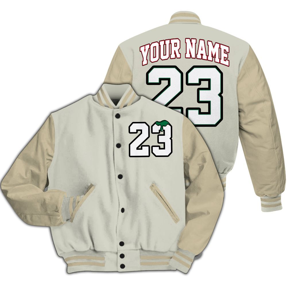 Varsity Jacket To Match El Grito 5s - Custom Name Number 23 Drip All Over Print