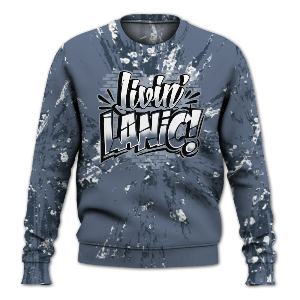 Sweatshirt To Match Low Diffused Blue 11s - Living Large Graphic Luxury All Over Print