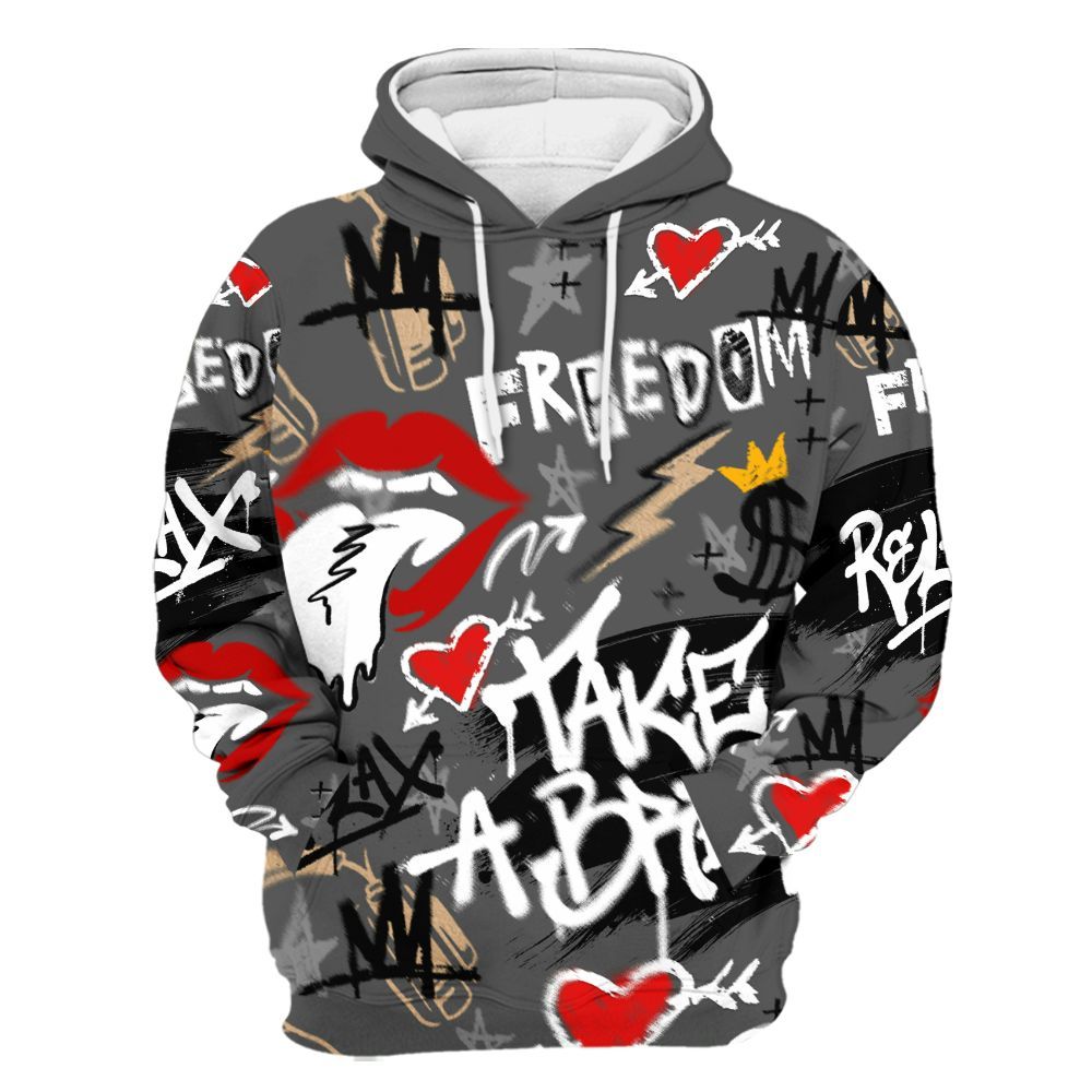 Hoodie To Match Kobe 9 EM Mamba - Take Break Freedom Graffiti Streetwear All Over Print