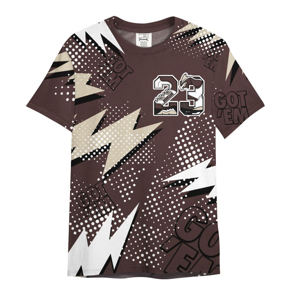 Shirt To Match Burgundy Crush 3s - Custom Name Number 23 5s All Over Print