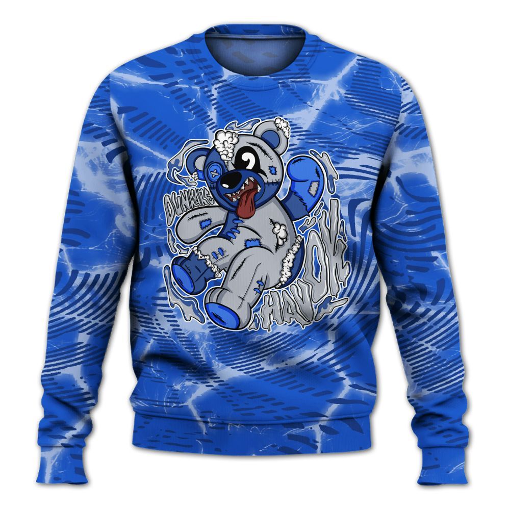 Sweatshirt To Match Air Foamposite One Royal - Havok Bear All Over Print