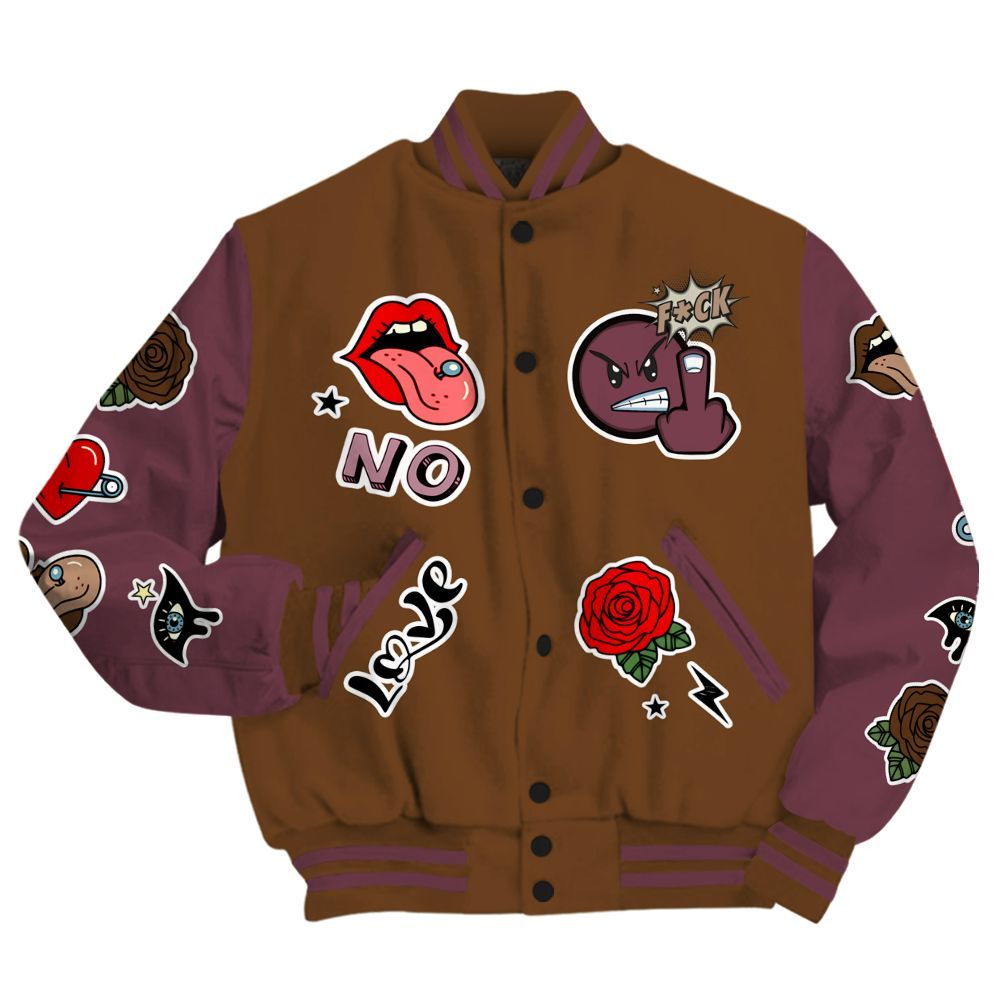 Varsity Jacket To Match Archaeo Brown 3s - FK Around Find Out All Over Print
