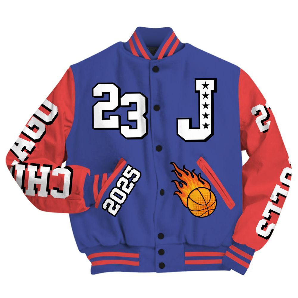 Varsity Jacket To Match KD 4 Nerf - Chicago 23 Basketball All Over Print