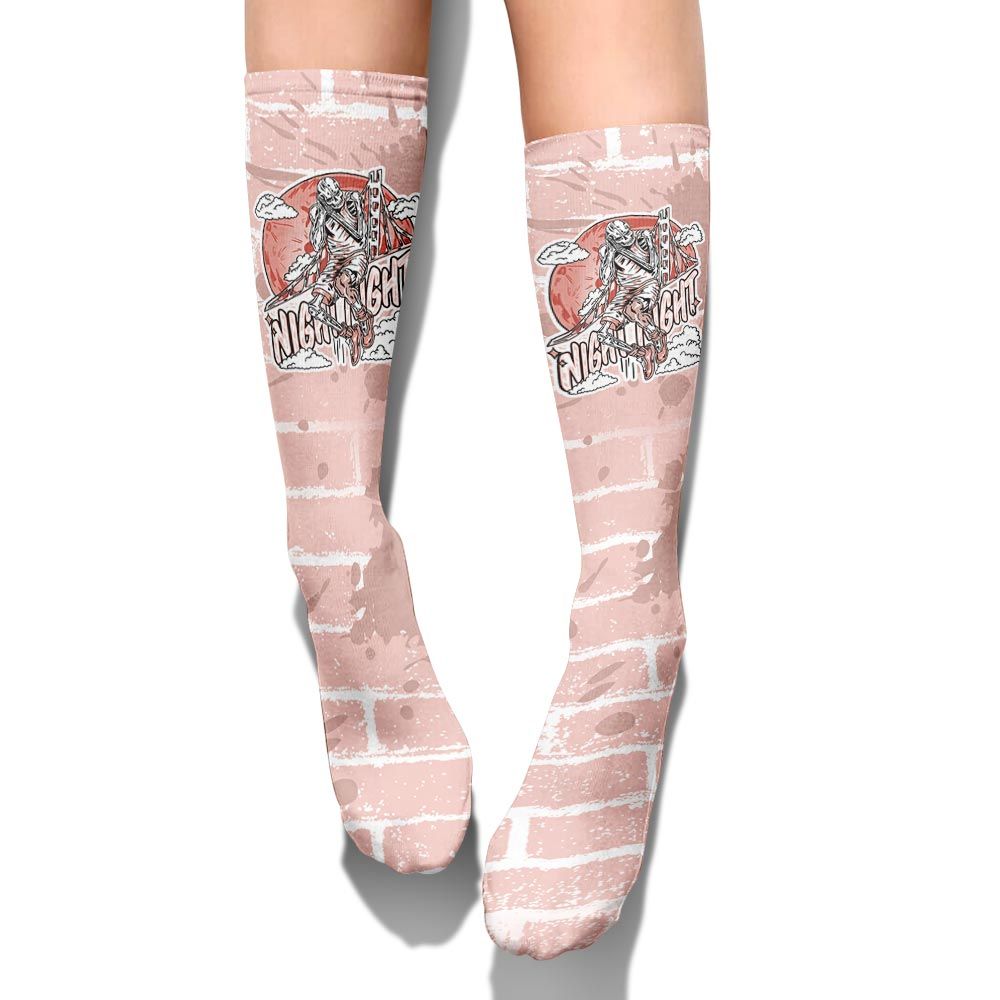 Sock To Match Low Legend Pink 11s - Seeya Skeleton Brick