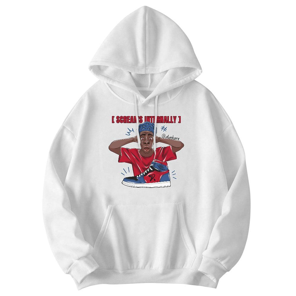Sweatshirt To Match Air Griffey Max Black Red Navy Blue 1s - Scream Internally Graphic