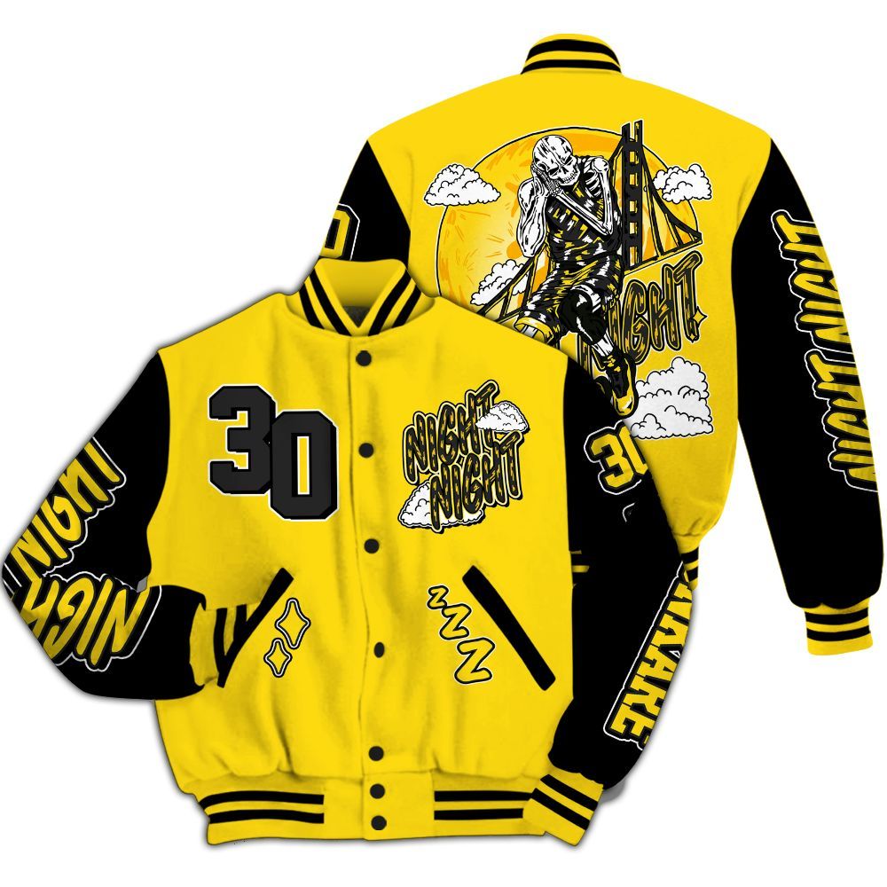 Varsity Jacket To Match Retro Thunder 4s - Seeya Skeleton All Over Print