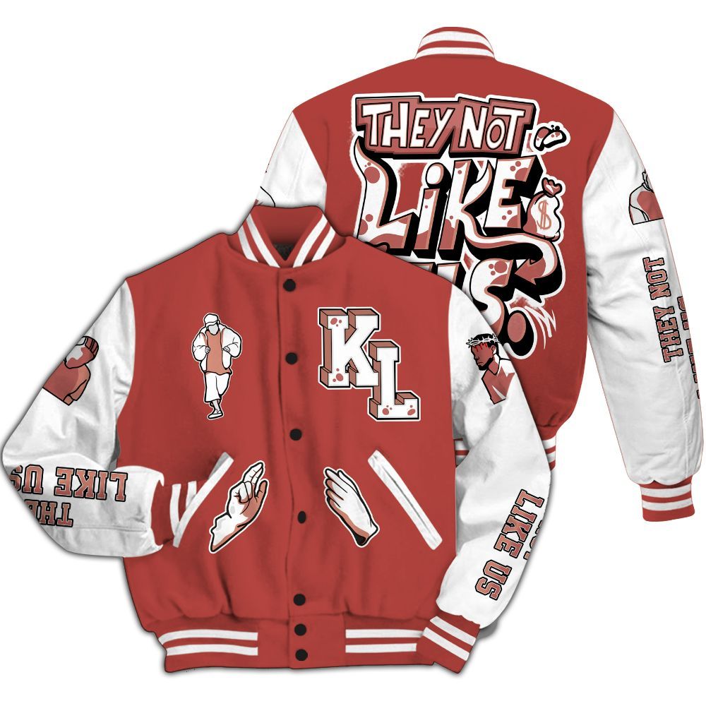 Varsity Jacket To Match Dune Red 13s - Dislike Us Graphic All Over Print