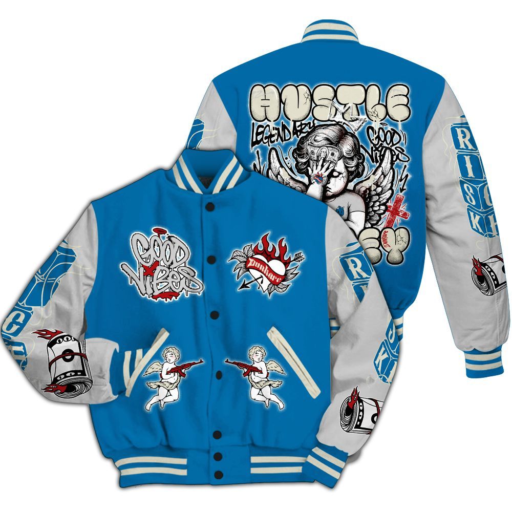 Varsity Jacket To Match Rare Air 3s - Angel Hustle Money All Over Print