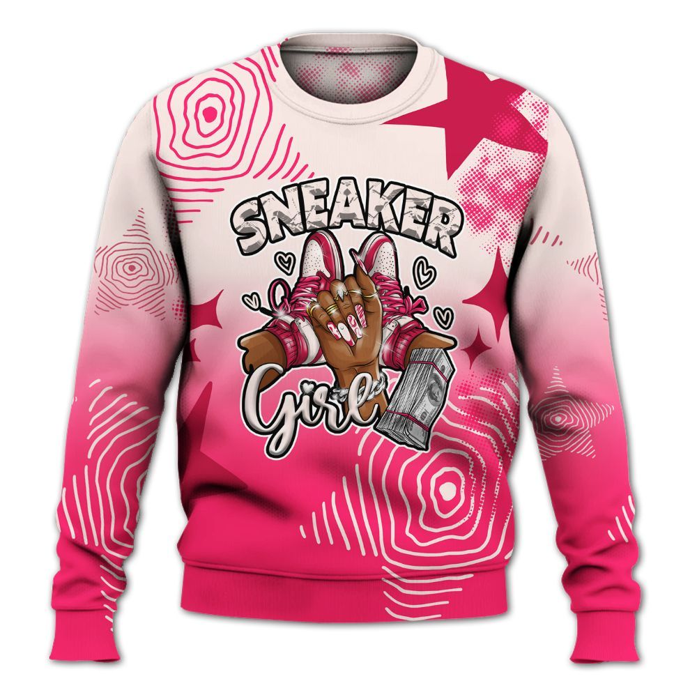 Sweatshirt To Match A'One Pink Aura - Sneakerz Girlz Unique Starz All Over Print