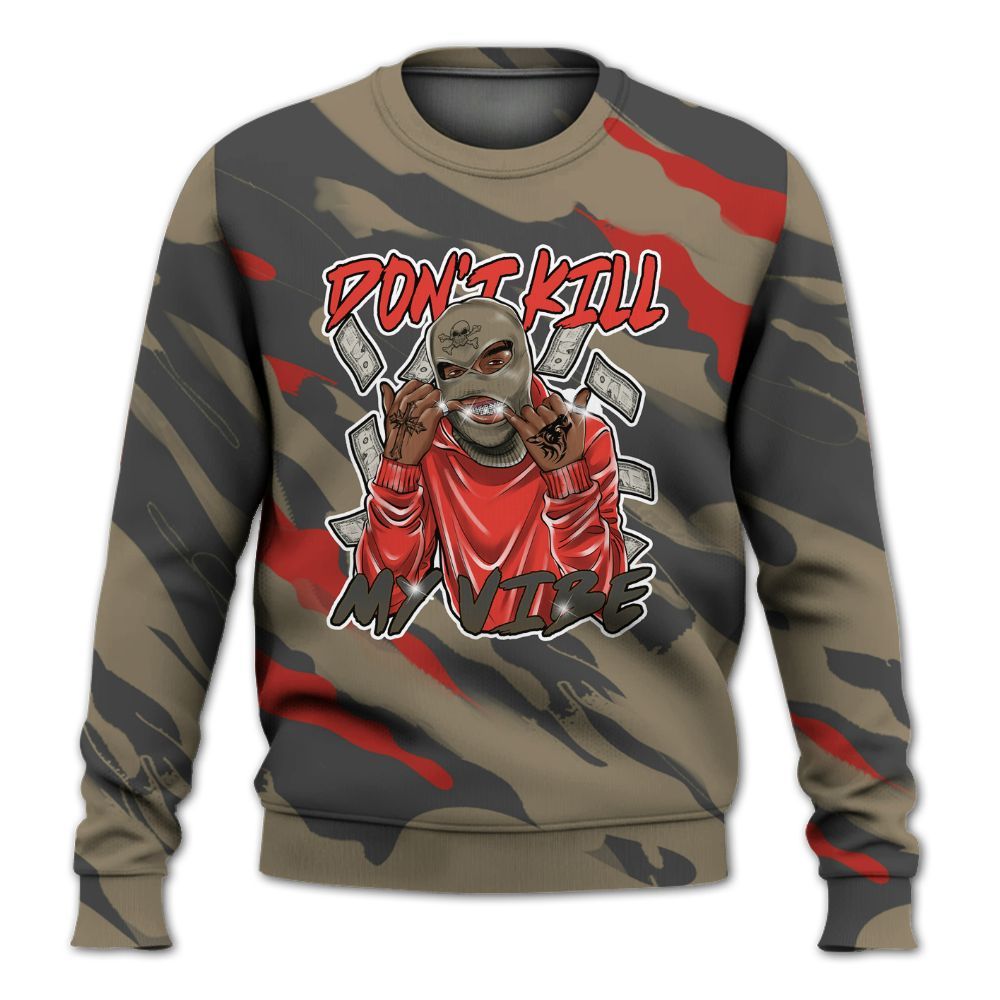 Sweatshirt To Match Olive 9s - Vibe.Unique Colored All Over Print