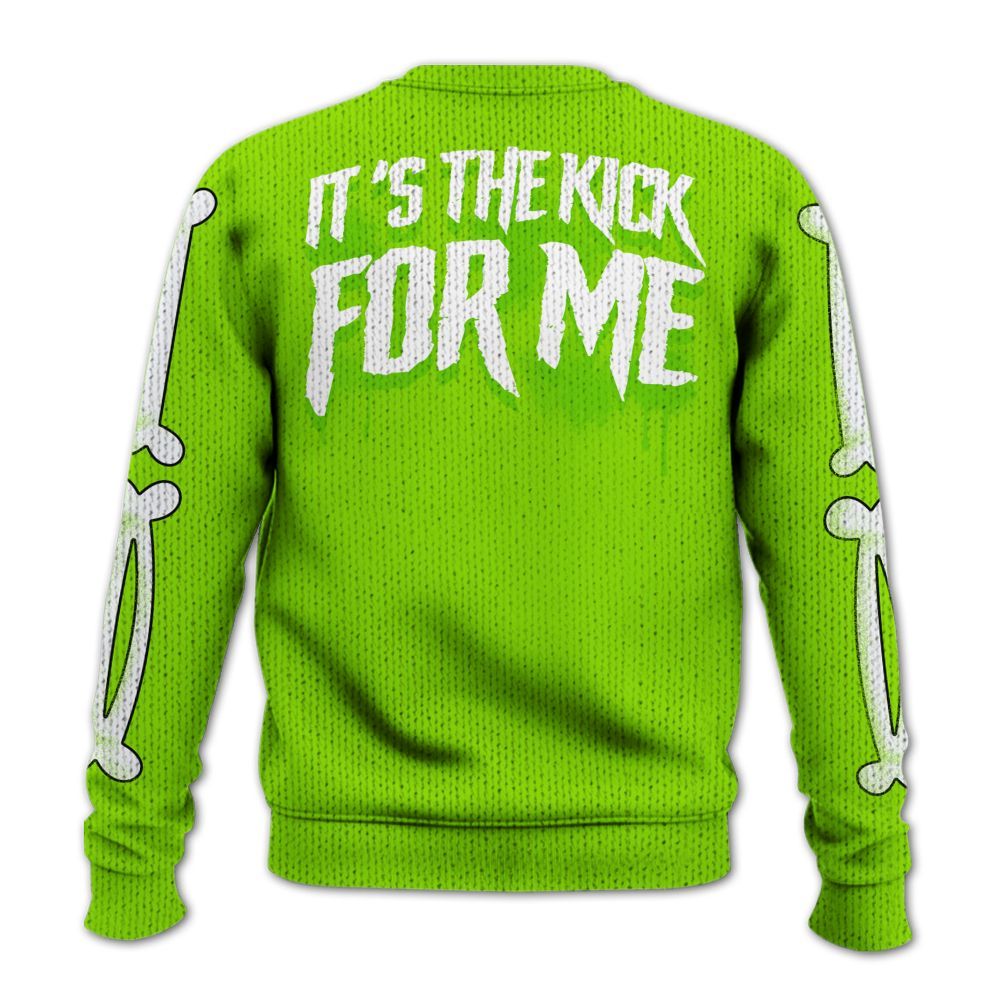 Knitted Sweater To Match Electric Green 6s - It's The Kick For Me