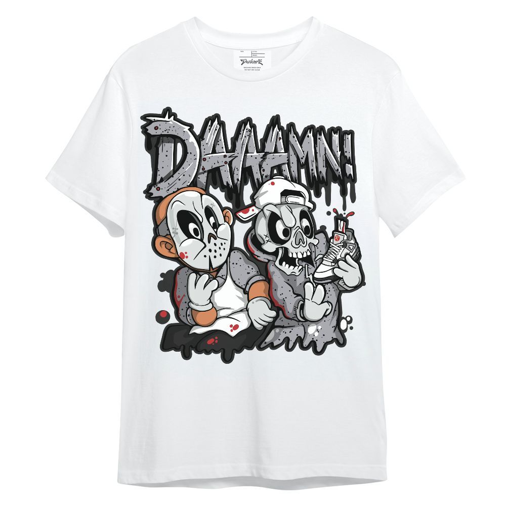 Shirt To Match White Cement 4s - Damn Shoe Graphic
