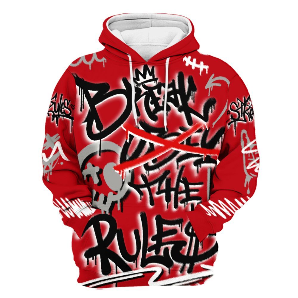 Hoodie To Match Air Griffey Max Gray Reds 1s - Break Rules Streetwear All Over Print