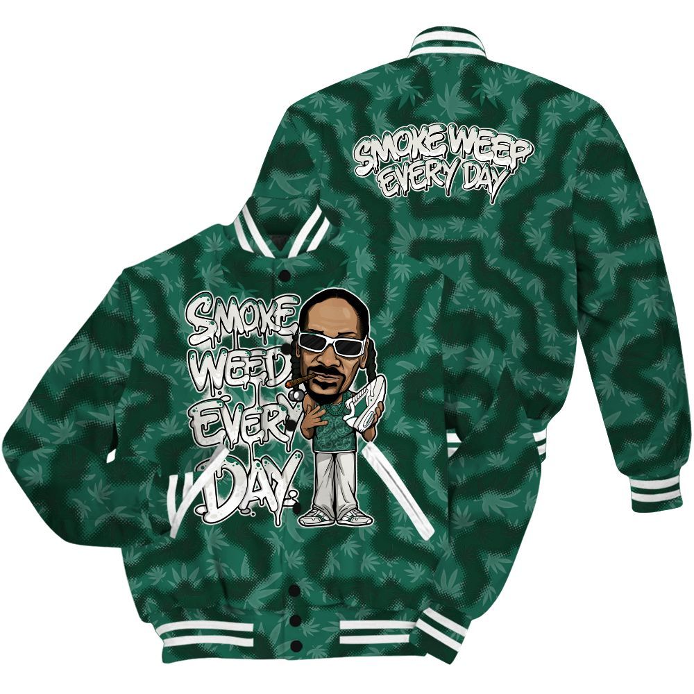 Varsity Jacket To Match Oxidized Green 4s Shirt - Smoking Every Day Graphic Weeding Art All Over Print