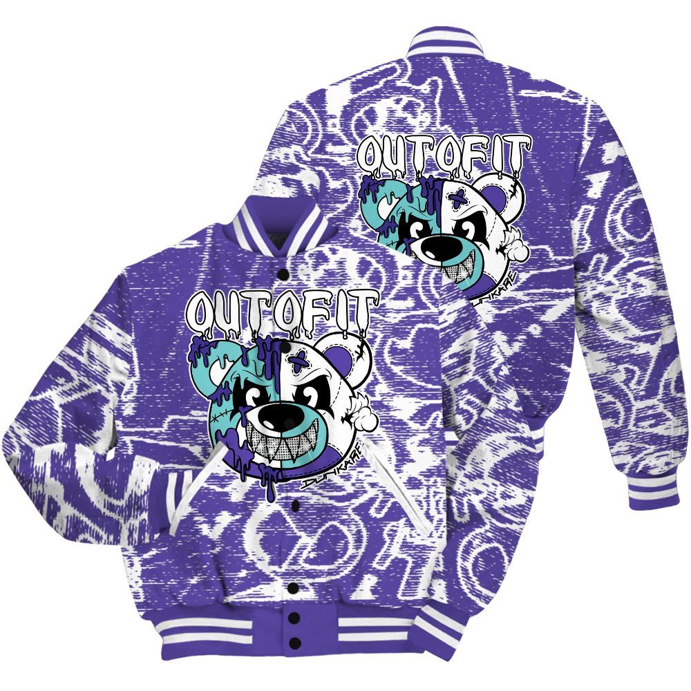 Varsity Jacket To Match Low Hornets 1s Shirt - Out Of It Bear Avant-Garde All Over Print