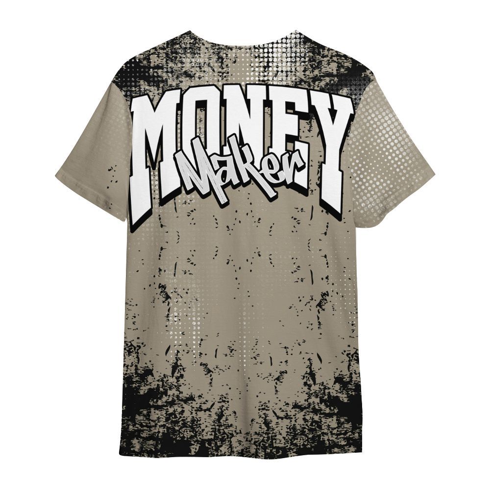 Shirt To Match High OG Khaki 1s - Move In Silence Money Street Retro All Over Print