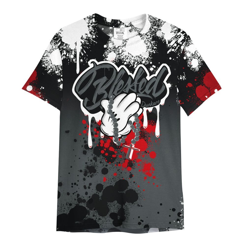 Shirt To Match Black RM Nigel Sylvester 4s - God Blessed Ink Drip All Over Print