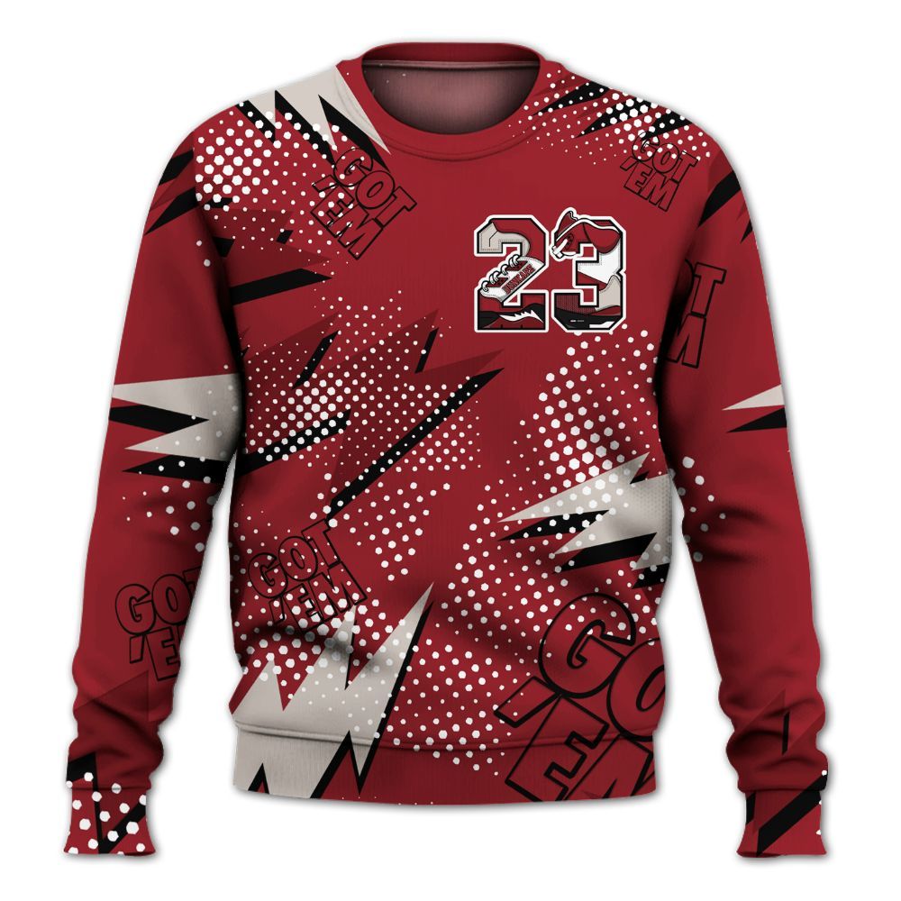 Sweatshirt To Match High Black Toe Reimagined 1s - Custom Name Number 23 5s All Over Print