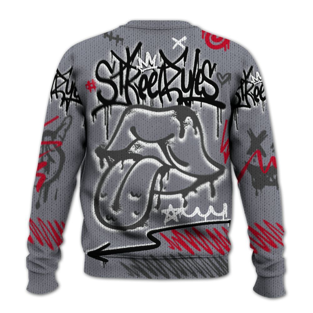 Knitted Sweater To Match Retro Black Flint 13s - Break Rules Streetwear