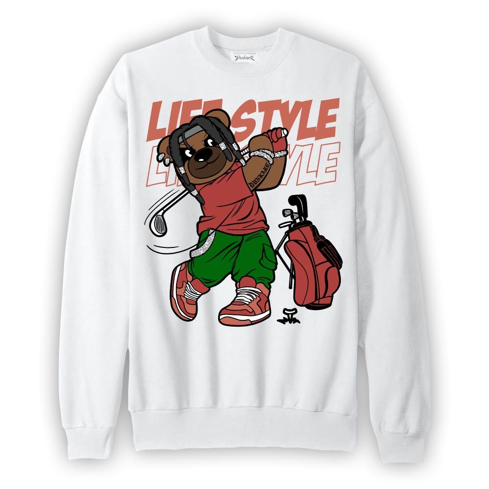 Sweatshirt To match Dune Red 13s Sweatshirt - Way Of Living Bear Graphic
