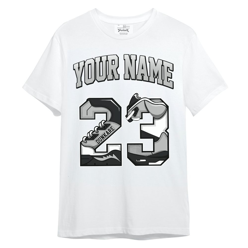 Shirt To Match Low 85 Metallic Black 1s - Custom Name Number 23 5s Unisex Shirt
