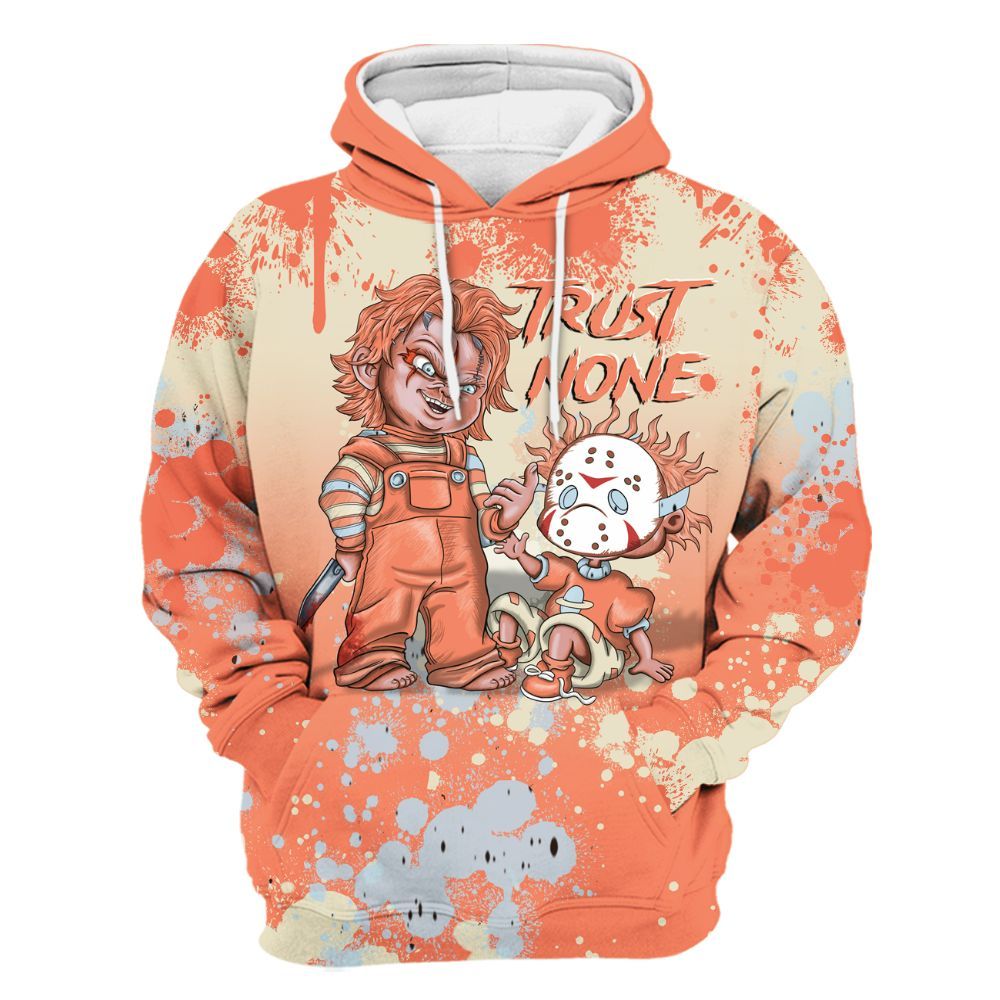 Hoodie To Match DJ Khaled Crimson Bliss 5s - Trust No One Scary All Over Print