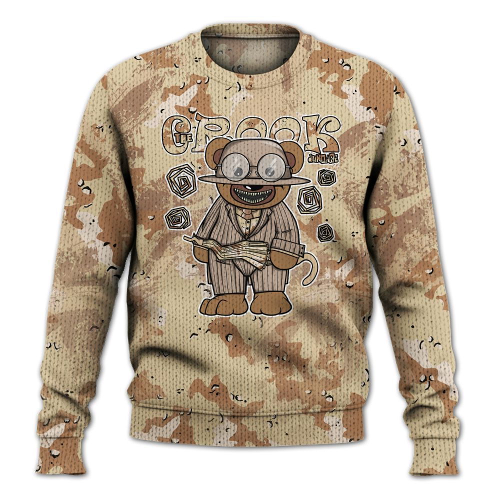 Knitted Sweater To Match Desert Camo 3s - Swindler Bear Circle Slpash