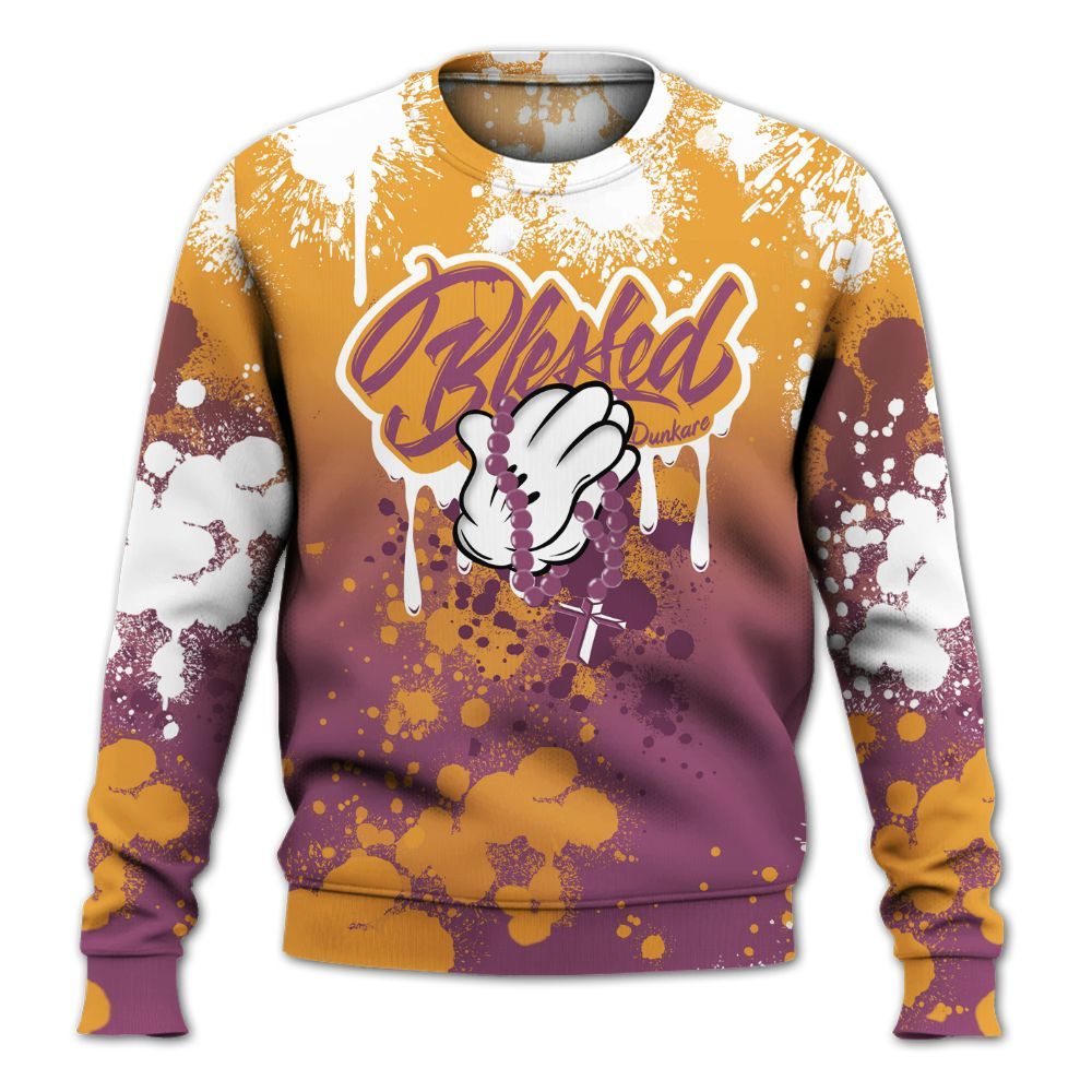 Sweatshirt To Match High OG Brotherhood 1s - God Blessed Ink Drip All Over Print