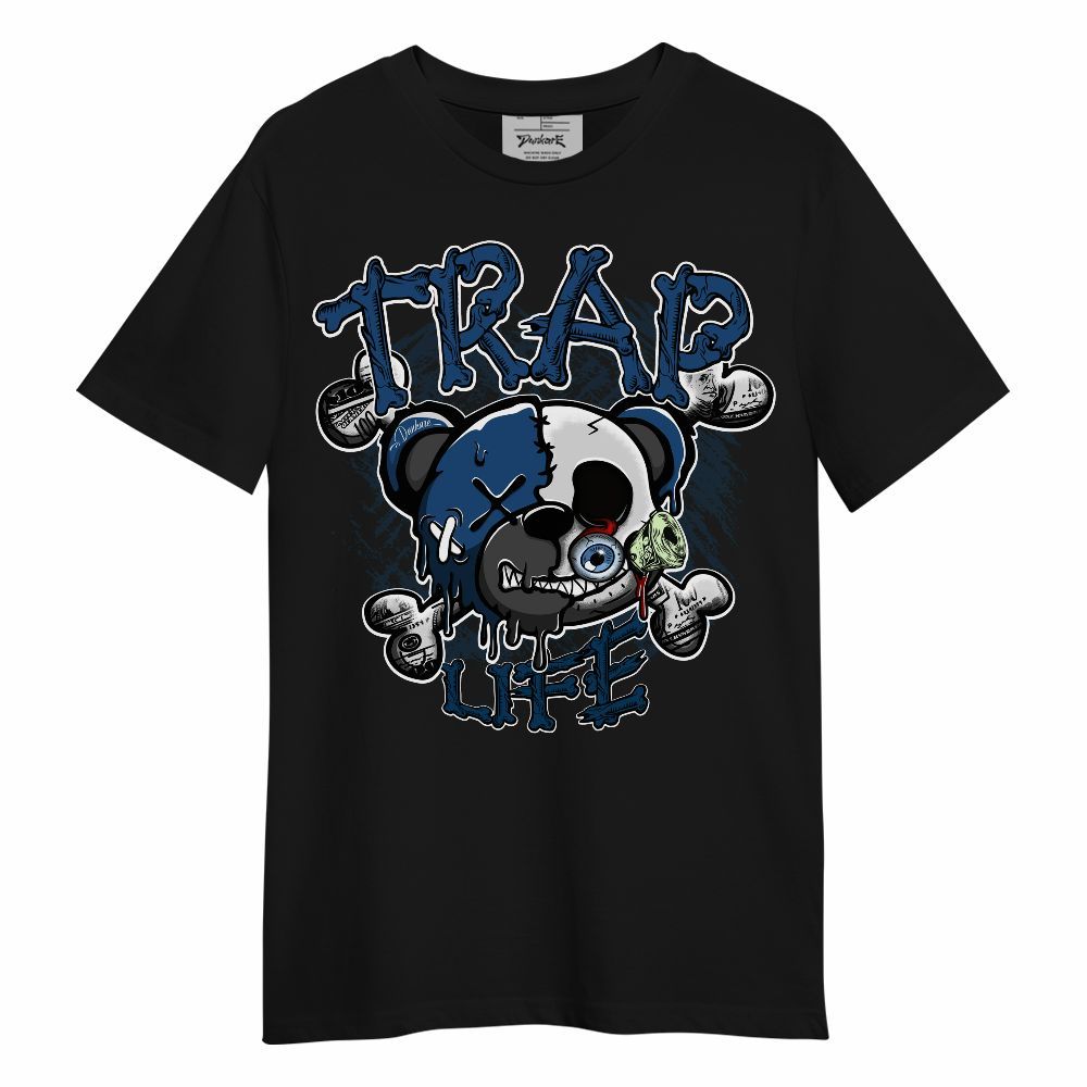 Shirt To Match High OG Midnight Navy 1s - Trap Bear Skull Unisex Shirt