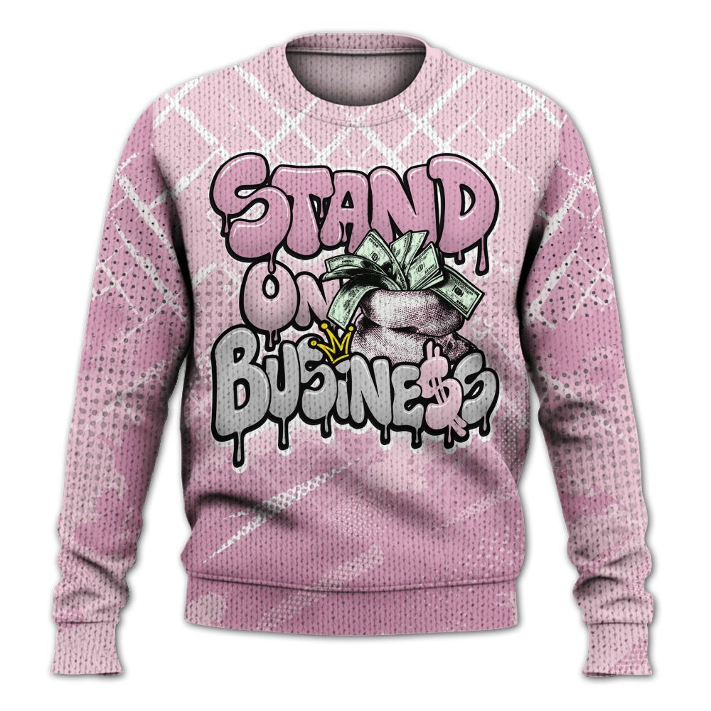 Knitted Sweater To Match Orchid 4s - Halftone Stand Business Dripping