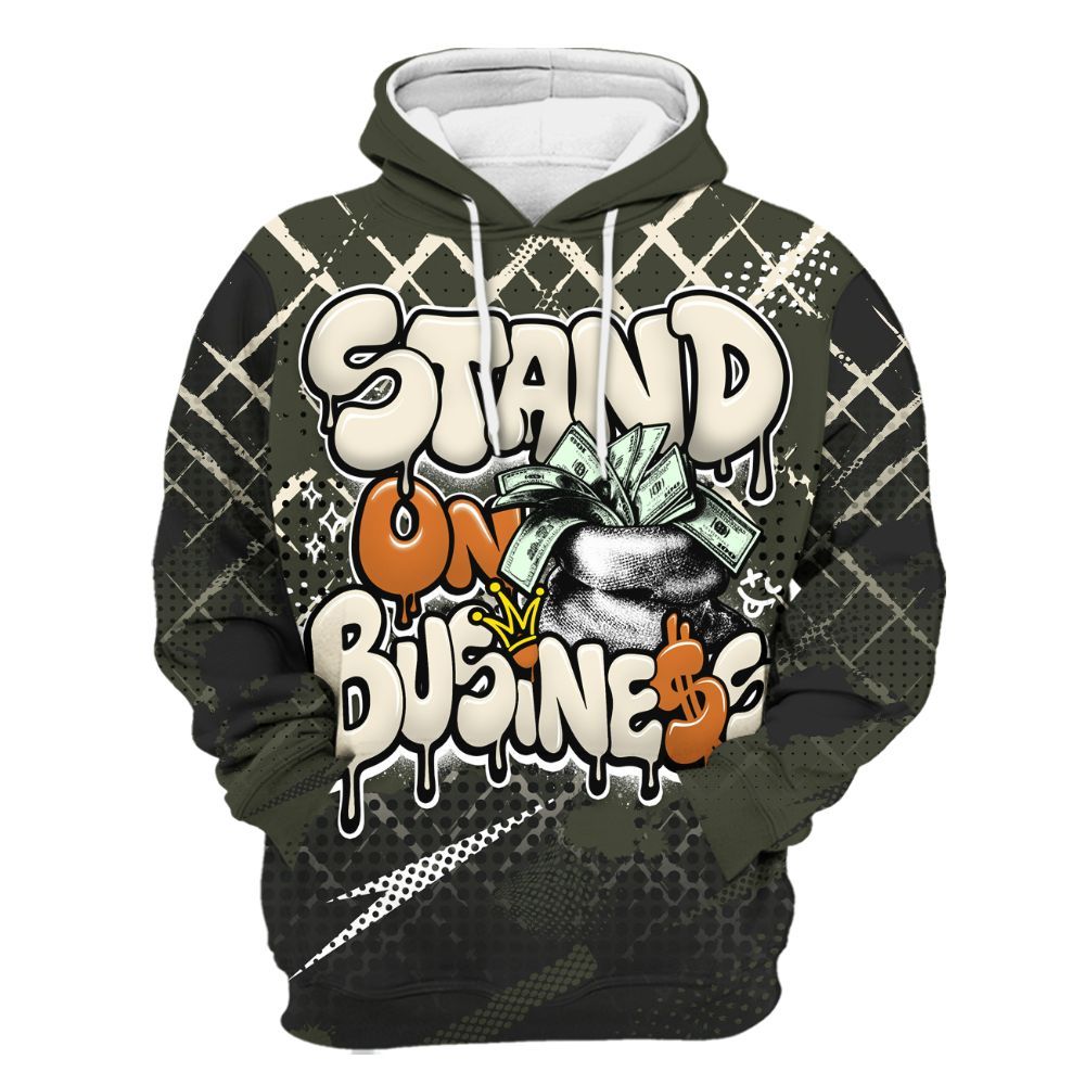 Hoodie To Match Retro Undefeated 4s - Halftone Stand Business Drip All Over Print
