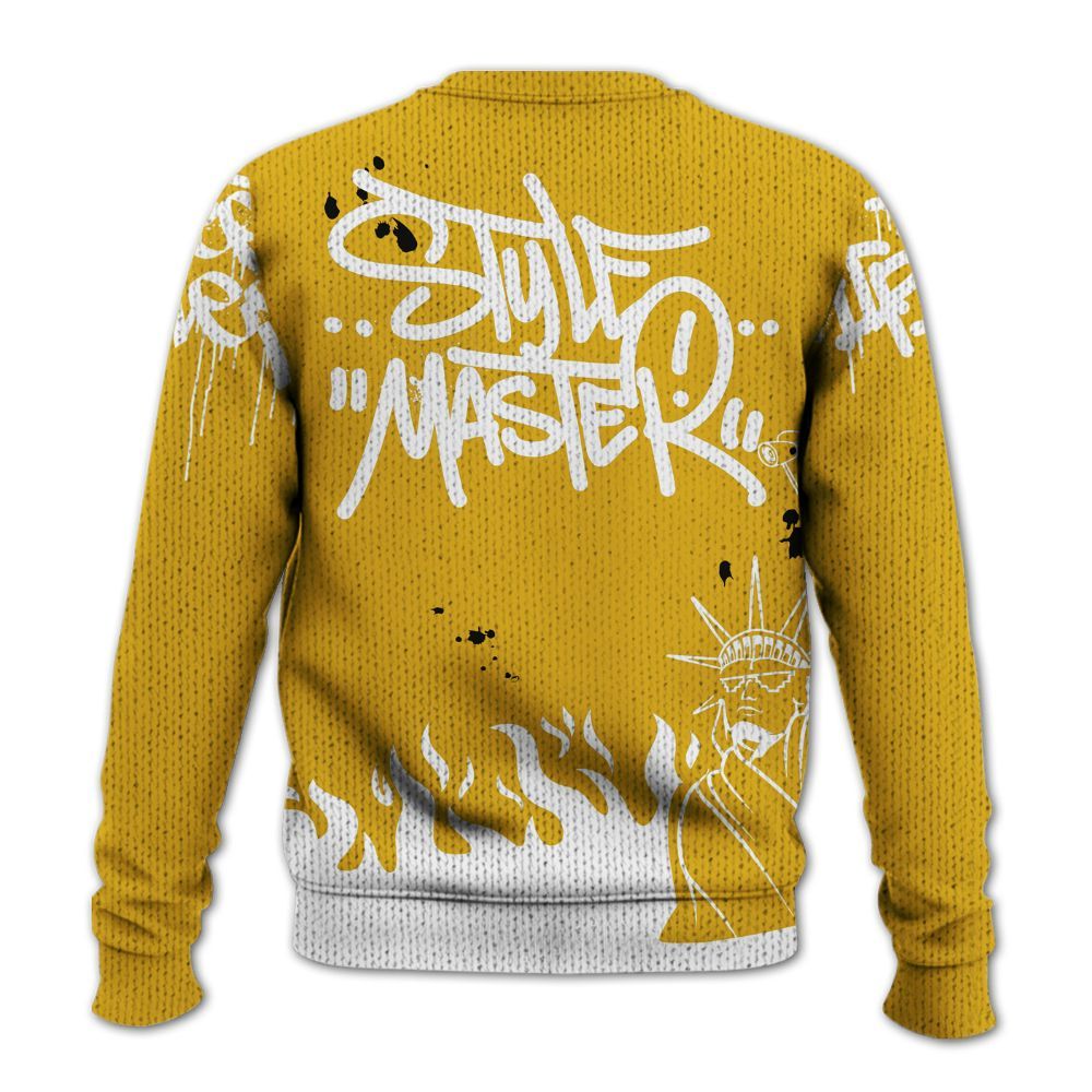 Knitted Sweater To Match Vivid Sulfur 4s - Graphic Fck Around Find Out