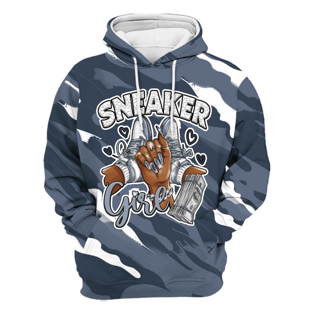 Hoodie To Match Low Diffused Blue 11s - Sneakerz Girlz Colored All Over Print