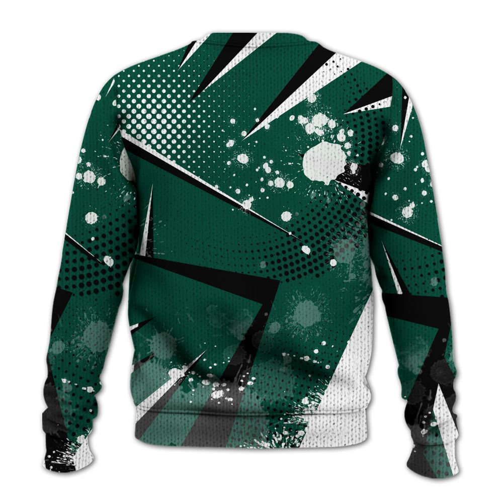 Knitted Sweater To Match Oxidized Green 4s - Poly Trust No One Dripping