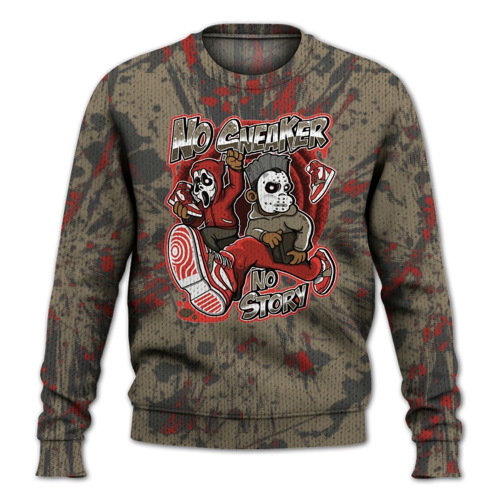 Knitted Sweater To Match Olive 9s - Sneakers Make Story Graphic Luxury