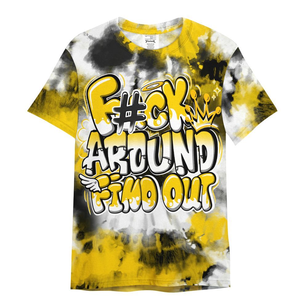 Shirt To Match Corteiz Air Max 95 Tour Yellow - Tie Dye FK Around Find Out All Over Print